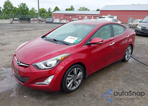2014 Hyundai Elantra Limited from USA, damaged, VIN 5NPDH4AE8EH469682